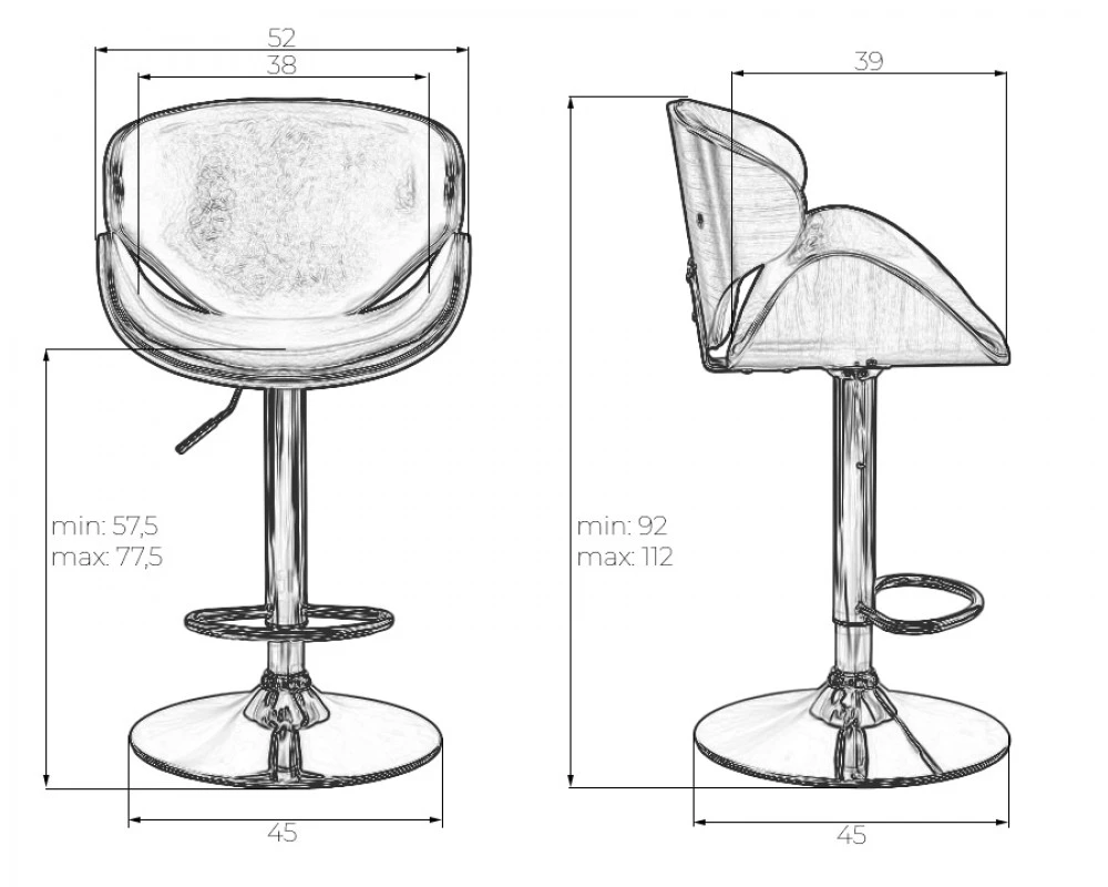 Стул барный LMZ 4905