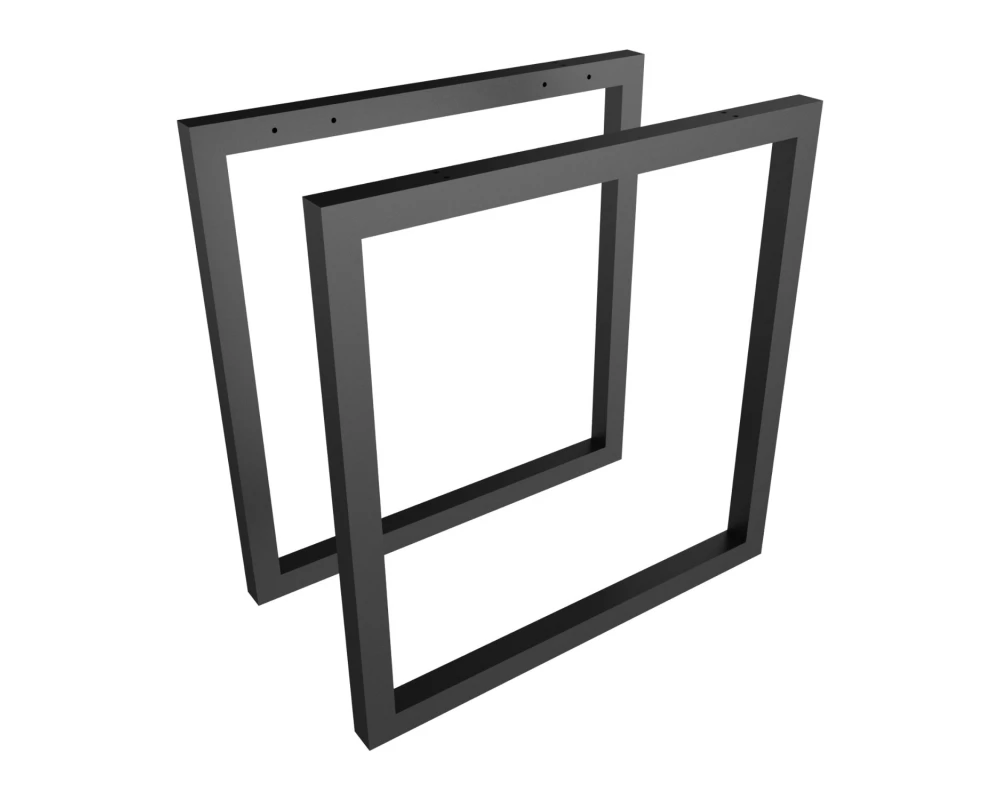 Набор крайних опор О-образных для одиночного бенча антрацит Steel