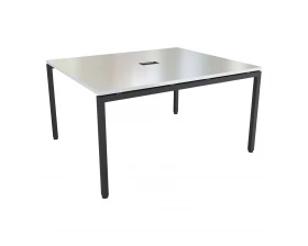 Стол переговоров с подрозетником антрацит 120х143х76 Steel images