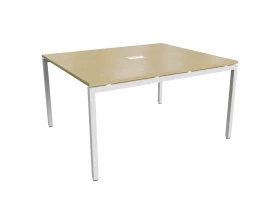 Стол переговоров с подрозетником белый 120х143х76 Steel images