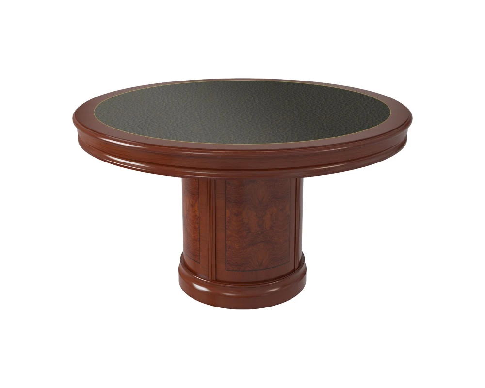 Стол для совещаний круглый полуглянцевый, кожа 1300х1300х780 Artmoble