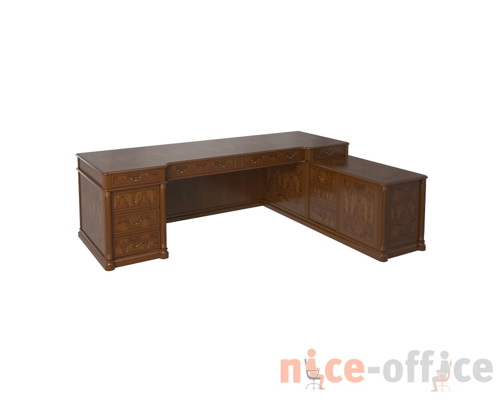 Стол руководителя полуглянцевый, правый 2500х1900х780 Artmoble
