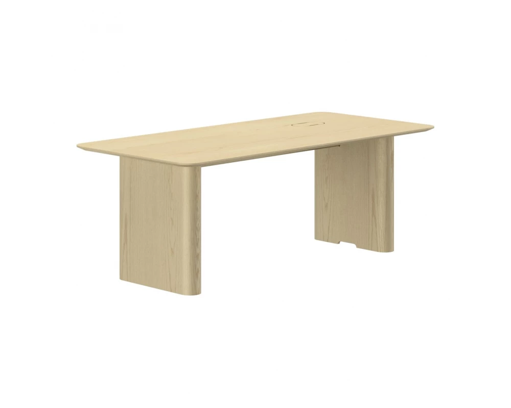 Стол руководителя лакированный с механизированным лючком слева 2050х950х720 Bosco