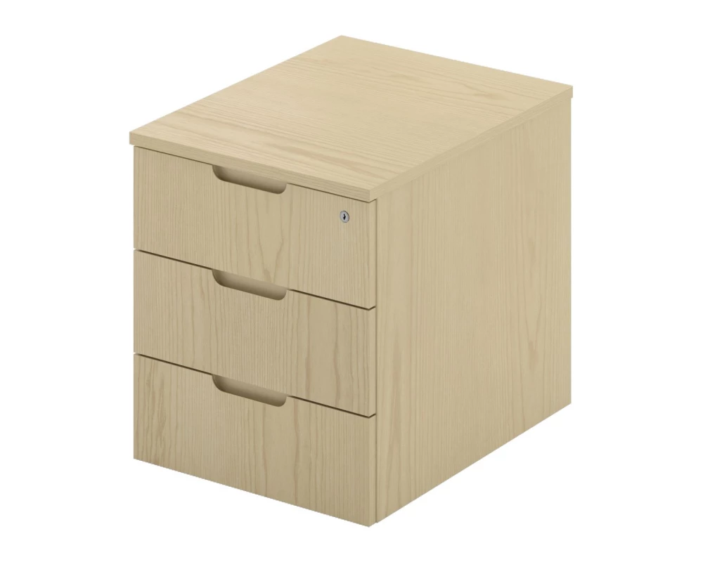 Тумба мобильная 3 ящика, с замком матовая 450х565х510 Bosco