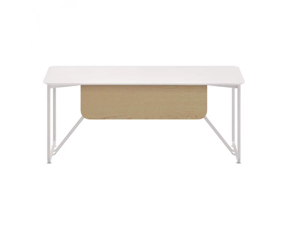 Стол руководителя с передней панелью лакированный 1100х450х12 Infinity