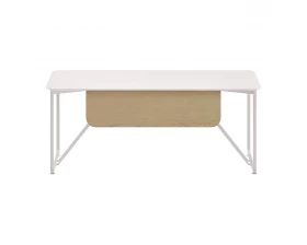 Стол руководителя с передней панелью матовый 1100х450х12 Infinity images