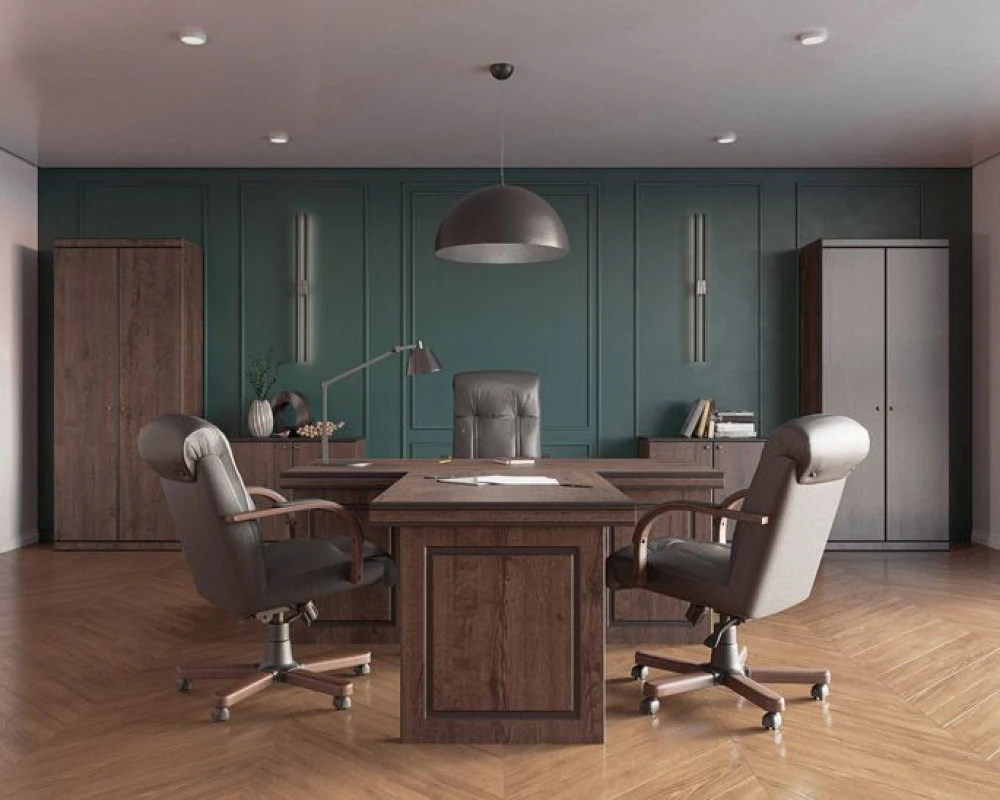 Кабинет руководителя Берн / Bern Дуб апрельский; Дуб атланта; Темный орех