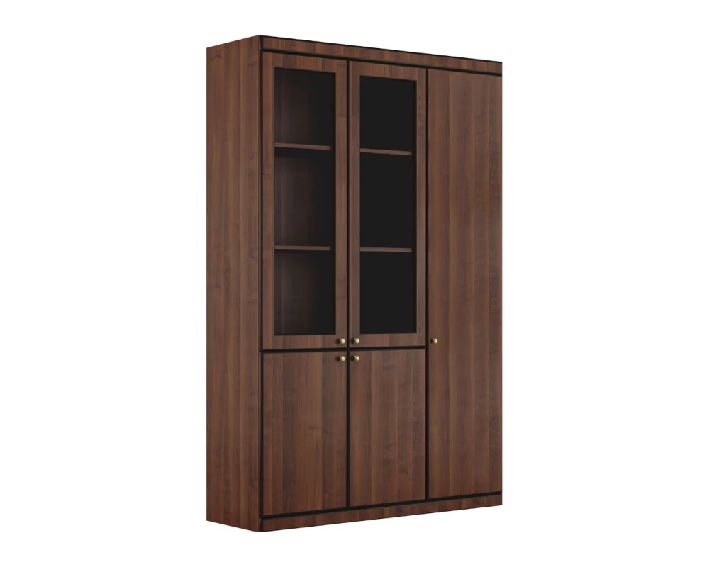 Шкаф с отделением для одежды высокий Bern Темный орех