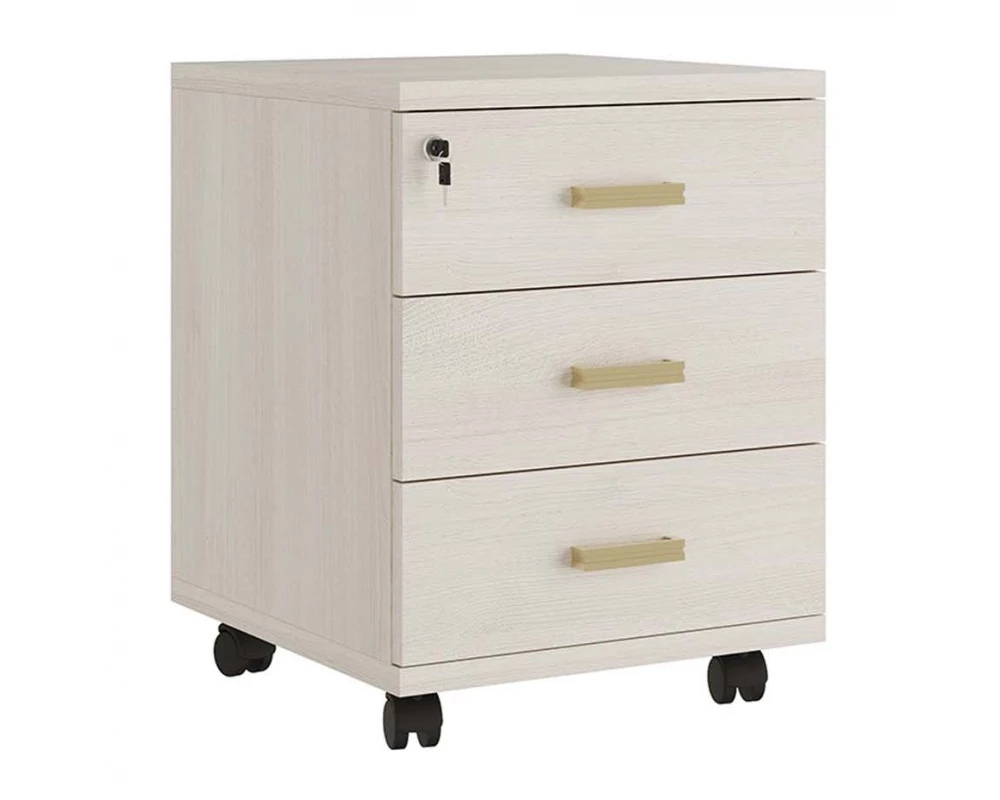 Тумба подкатная с 3 ящиками Chicago Дуб Шамони светлый
