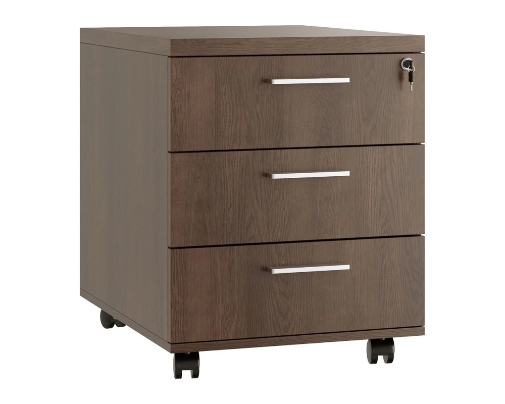 Тумба подкатная с 3 ящиками Davos Дуб шоколад