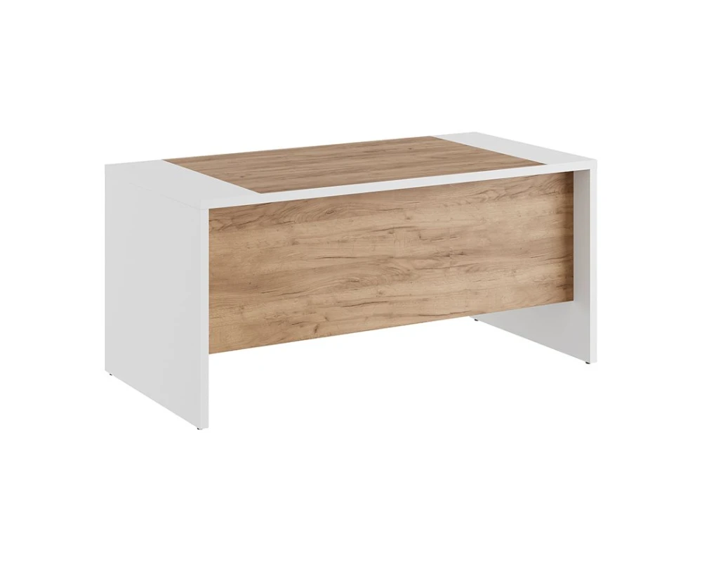 Стол письменный 160x80x75 Фойл / Foil Дуб крафт золотой/Белый