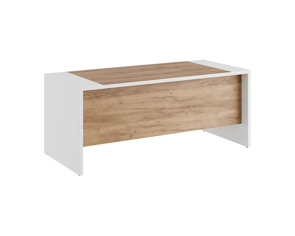 Стол письменный 180x80x75 Фойл / Foil Дуб крафт золотой/Белый
