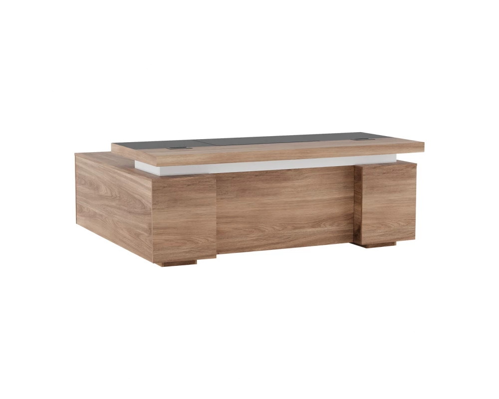 Стол письменный с тумбой и приставкой Liverpool Орех