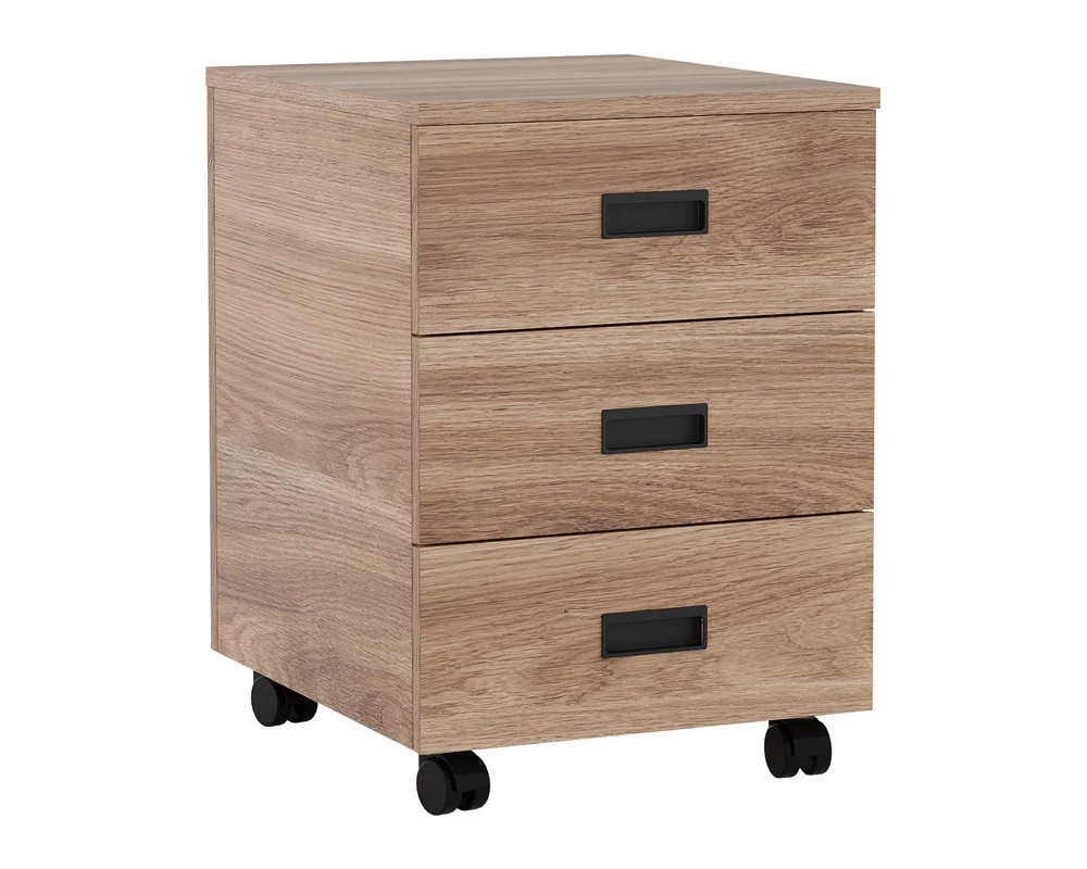 Тумба подкатная с 3 ящиками Liverpool Орех