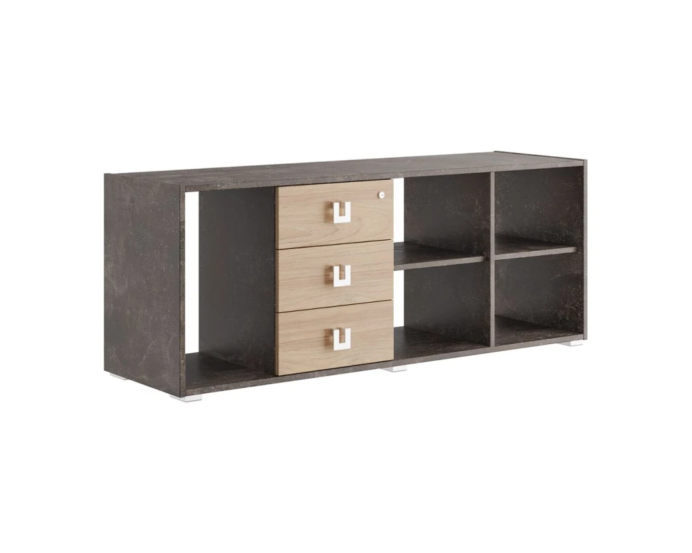 Креденция 150x45x60 Солид Б / Solid B Вяз/Бетон темный