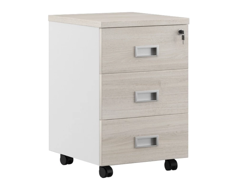 Тумба мобильная Tess Светлый дуб