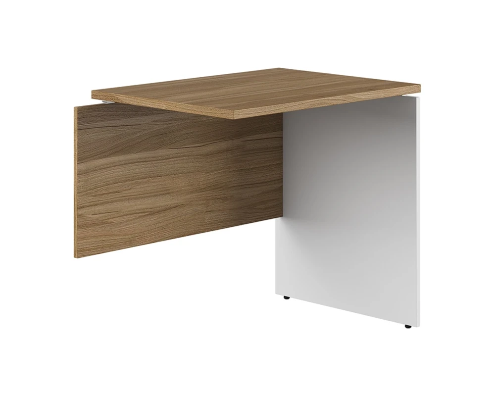 Приставной стол на ДСП опорах. Правый Тесс / Tess Орех