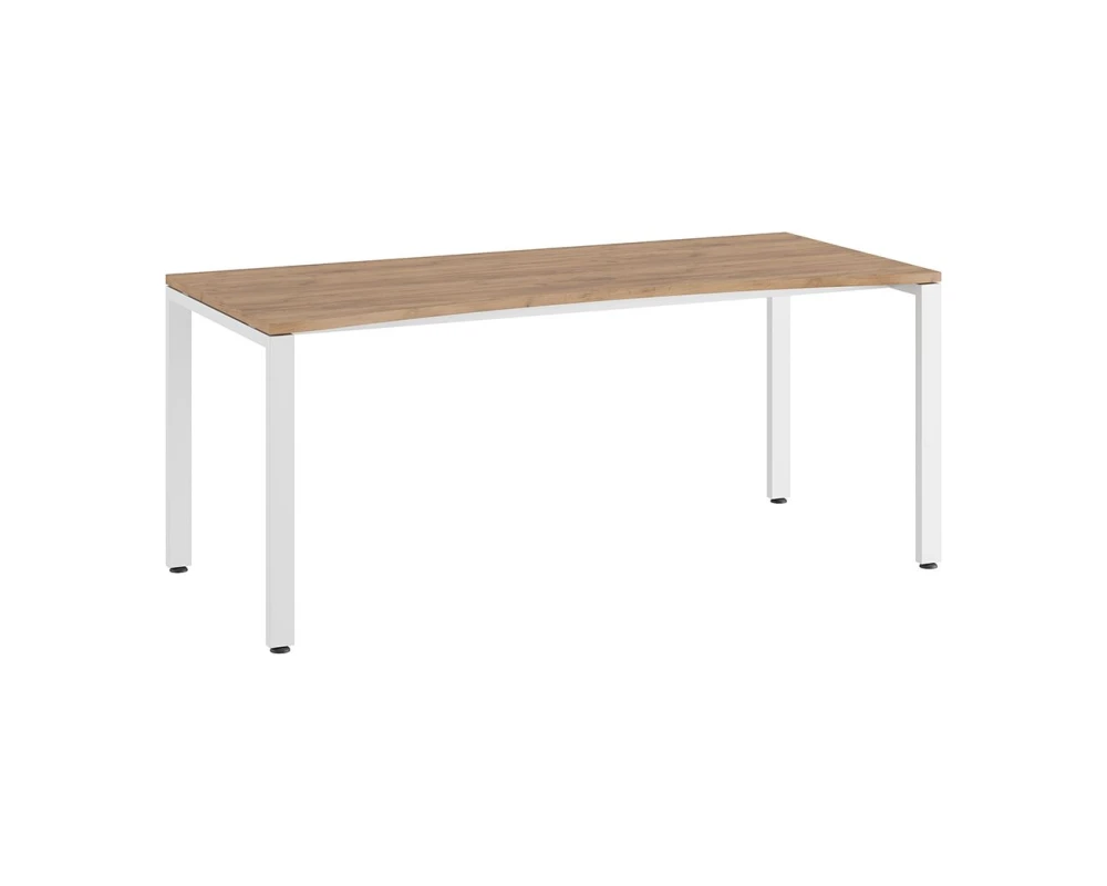 Стол линза на П-образном каркасе 180x80x75 Тесс / Tess Дуб крафт золотой/Белый