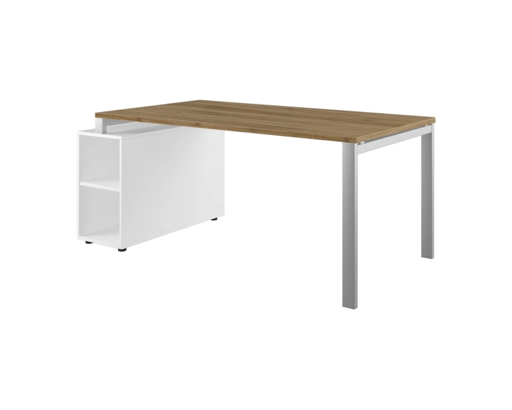 Стол руководителя на опорной тумбе. Правый 180 Тесс / Tess Орех