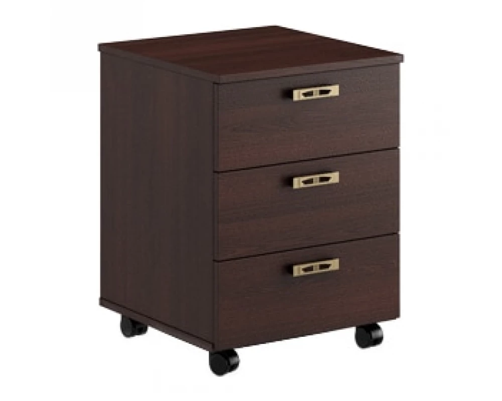 Тумба подкатная с 3 ящиками Monza Венге