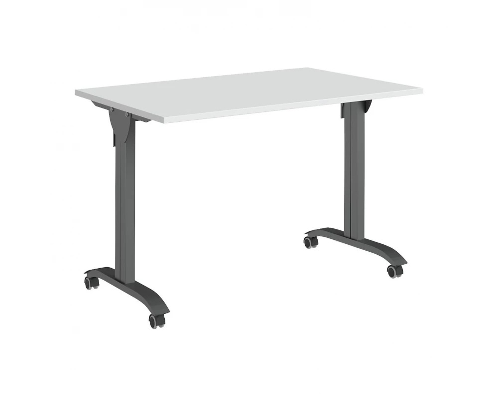 Стол мобильный складной 120 закругленная опора Trend Metal Белый