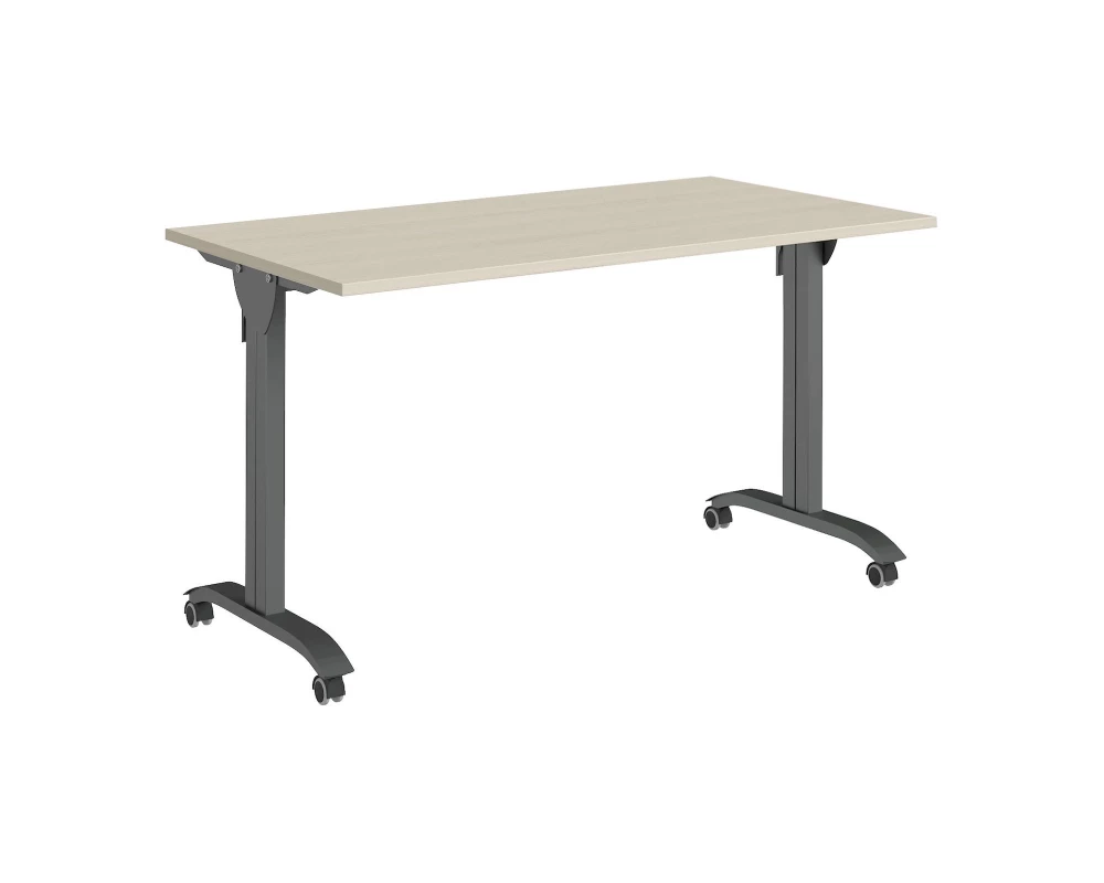 Стол мобильный складной 140 закругленная опора Trend Metal Дуб феррара