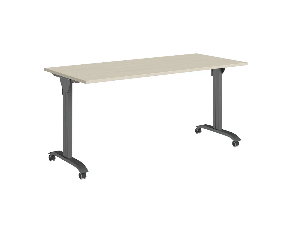 Стол мобильный складной 160 закругленная опора Trend Metal Дуб феррара