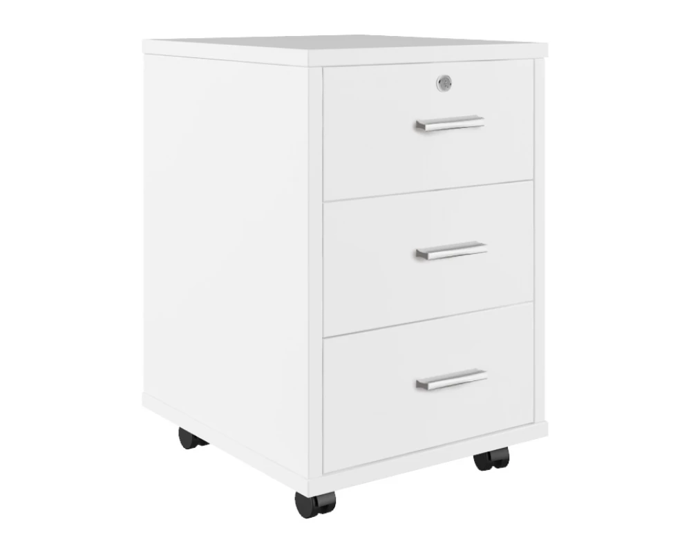 Тумба подкатная 3 ящика Trend Белый