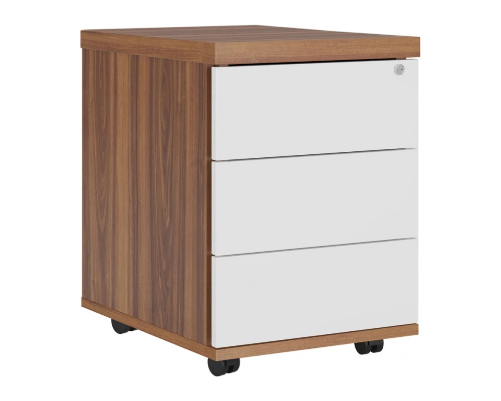 Тумба подкатная с 3 ящиками Zion Орех