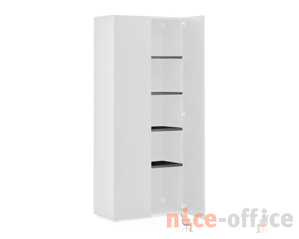 Полки для шкафа 4шт 76x37x2,2 Alea Антрацит