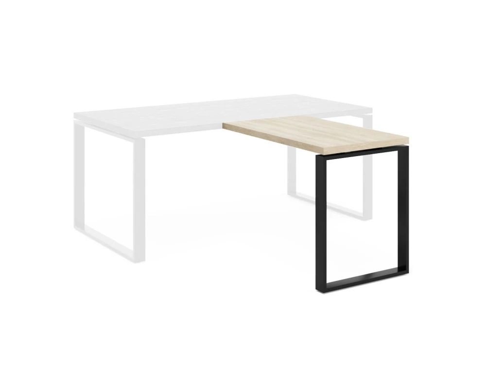 Приставка 100x60x77 Rotonda Дуб светлый/Черный