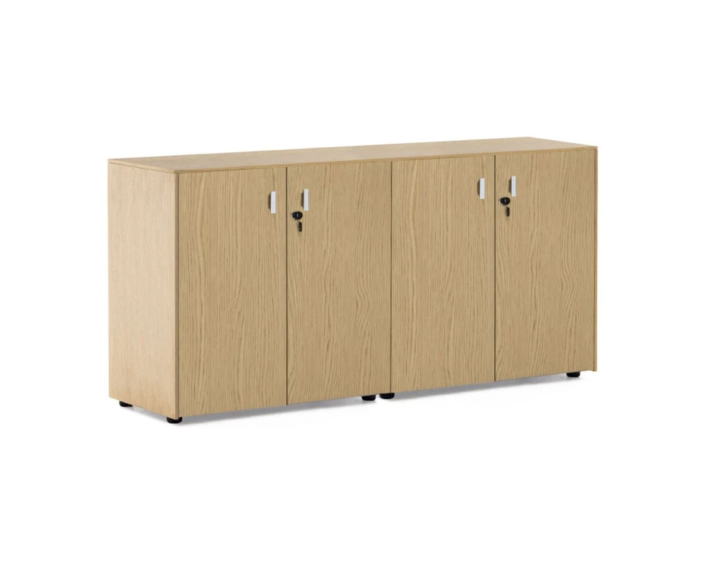 Шкаф H.82 4 дв 162x44x82 Exe Дуб светлый/Хром