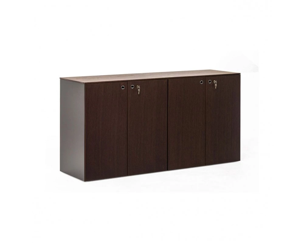 Шкаф низкий 4 дв. 160x47x82 Multipliceo Дуб темный