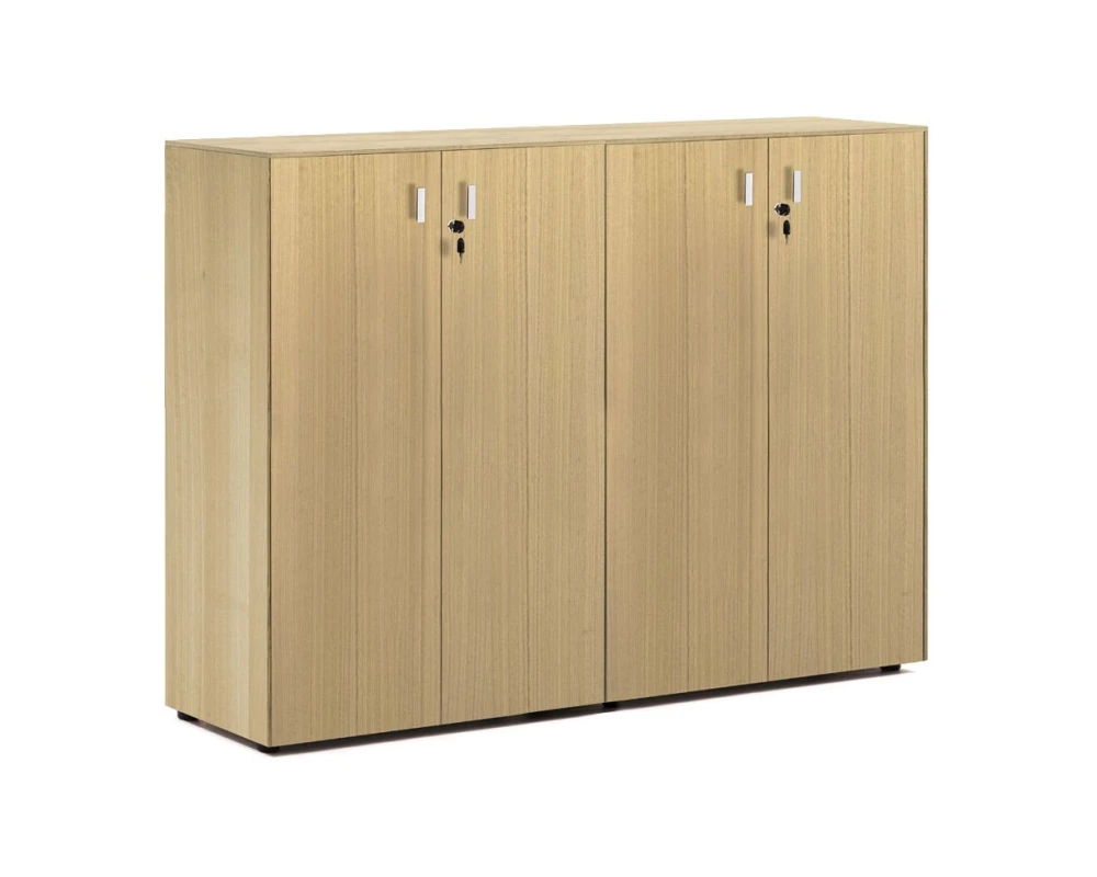 Шкаф средний H.120 4 дв 162x44x119,5 Exe Дуб светлый/Хром