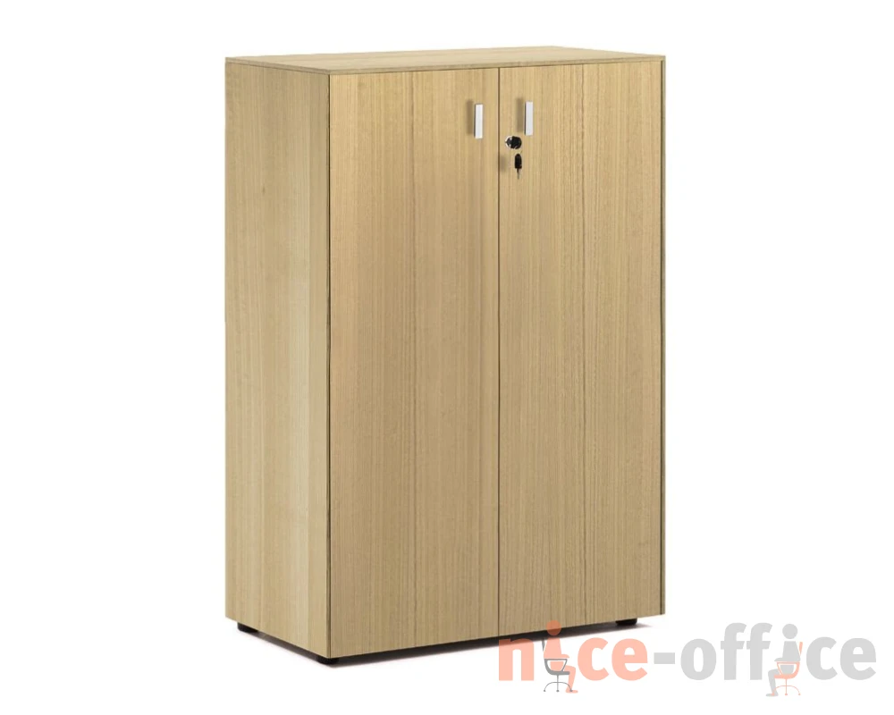 Шкаф средний H.120 82x44x119,5 Exe Дуб светлый/Хром