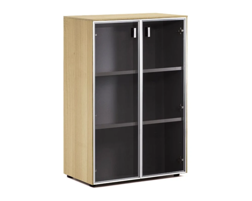 Шкаф-витрина H.120 82x44x119,5 Exe Дуб светлый/Хром