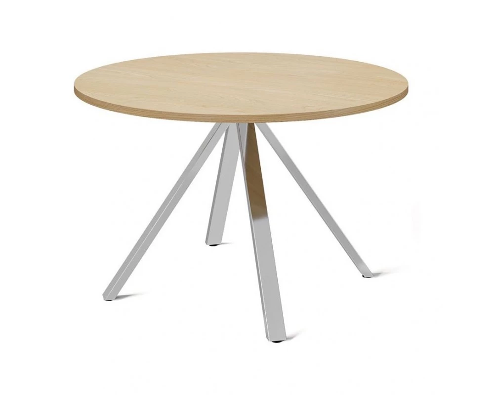 Стол для переговоров D120x74 Exe Дуб светлый/Хром