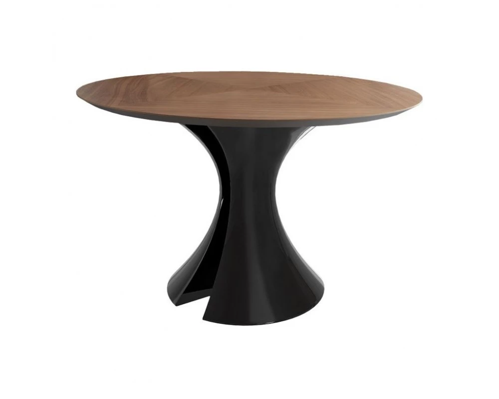 Стол для переговоров D125 125x75 Ola Орех/Черный