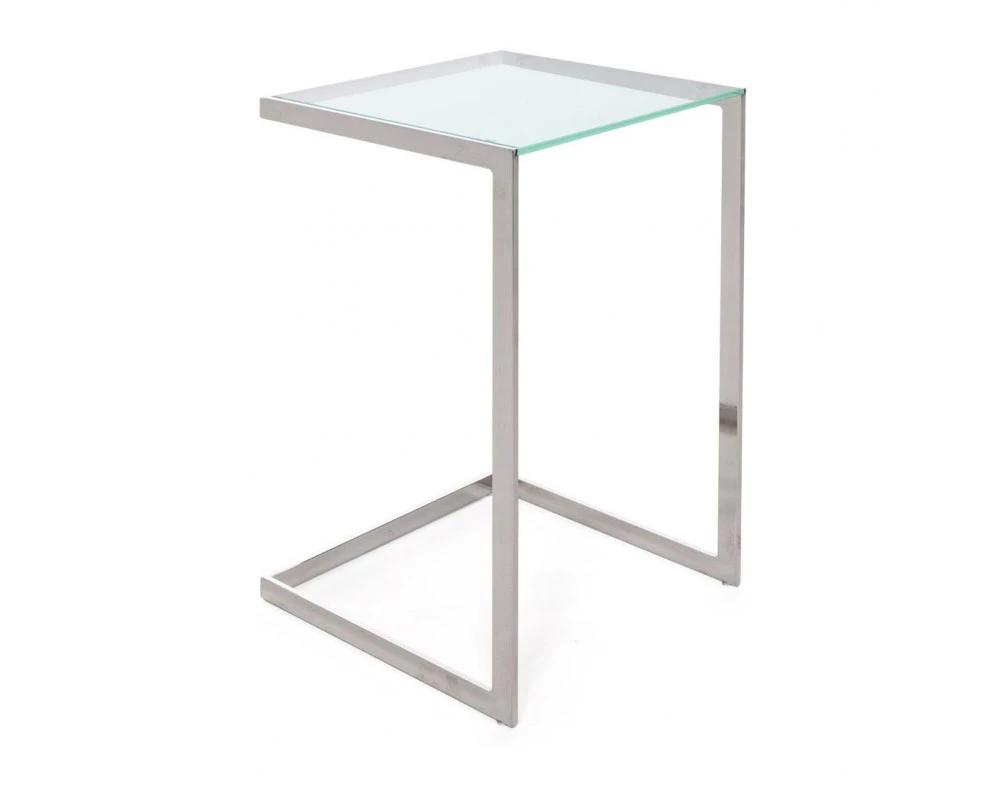 Стол кофейный 41x42x70 Tower Стекло/Хром