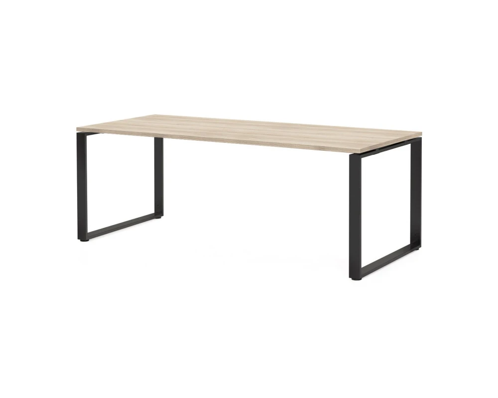 Стол L200 200x90x77 Rotonda Дуб светлый/Черный