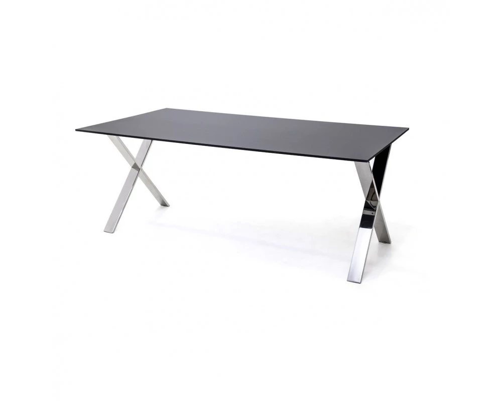 Стол письменный L210 210x90x75 Ancona Черный/Хром