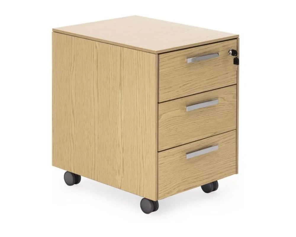 Тумба 3 ящика 44х58х63 Exe Дуб светлый/Хром