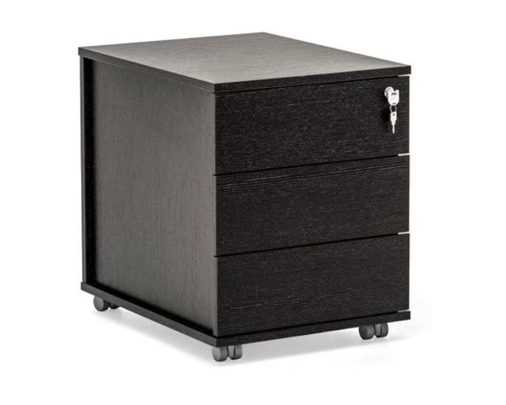 Тумба подкатная 3 ящика 45x58x55 Alea Черное дерево