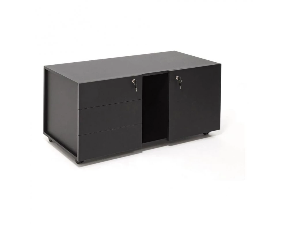 Тумба-приставка подкатная 109x55x57 Unio Черный