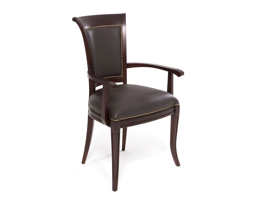 Кресло Doge/C с подлокотниками Натуральная кожа, Коричневый