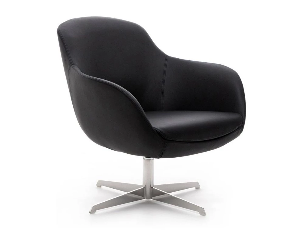 Кресло Noble Metal Натуральная кожа, Черный