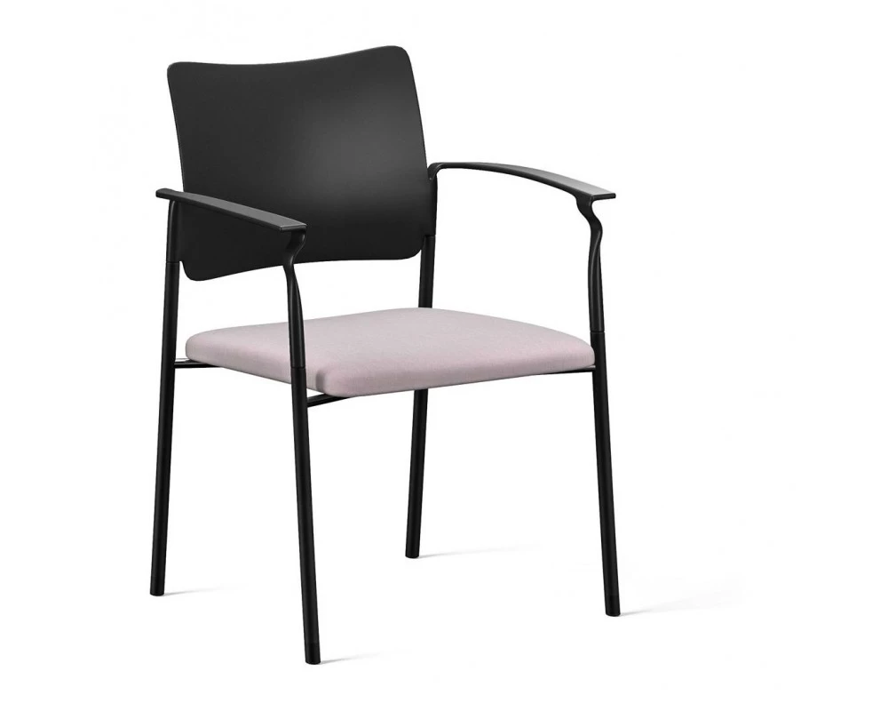 Кресло Pinko Black на опорах подлокотники Пластик/Ткань, Черный/Серый