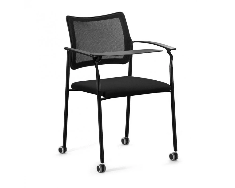 Кресло Pinko Mesh Black со столиком на колесах Сетка/Ткань, Черный