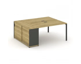 Рабочая станция с опорным шкафом-купе CN.DRS-233 W 1400x1480x750 Concept images