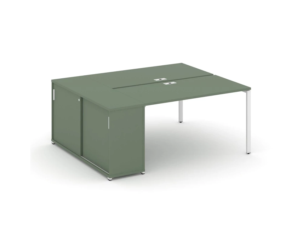 Рабочая станция с опорным шкафом-купе CN.DRS-233 W 1400x1480x750 Concept